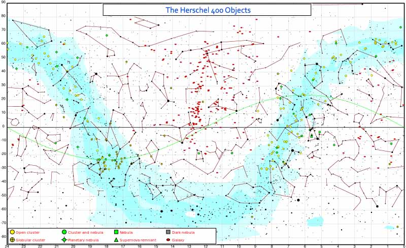 Herschel 400 Star Chart